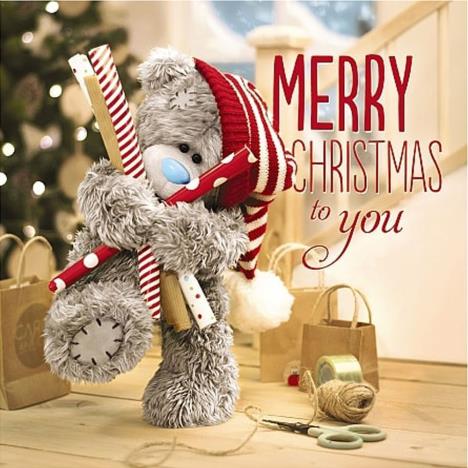3D Holographic Bear and Roll Wrap  Me to You Bear Christmas Card £3.59